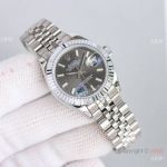 Clean Factory Rolex Lady Datejust Watch 28mm Rhodium Grey Dial
